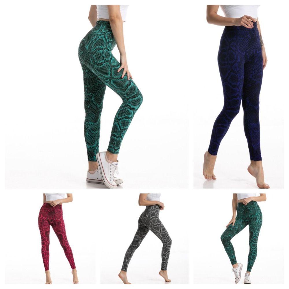 Wmes15h Quần Legging Nâng Mông Định Hình Cơ Thể Họa Tiết Da Rắn Cho Nữ