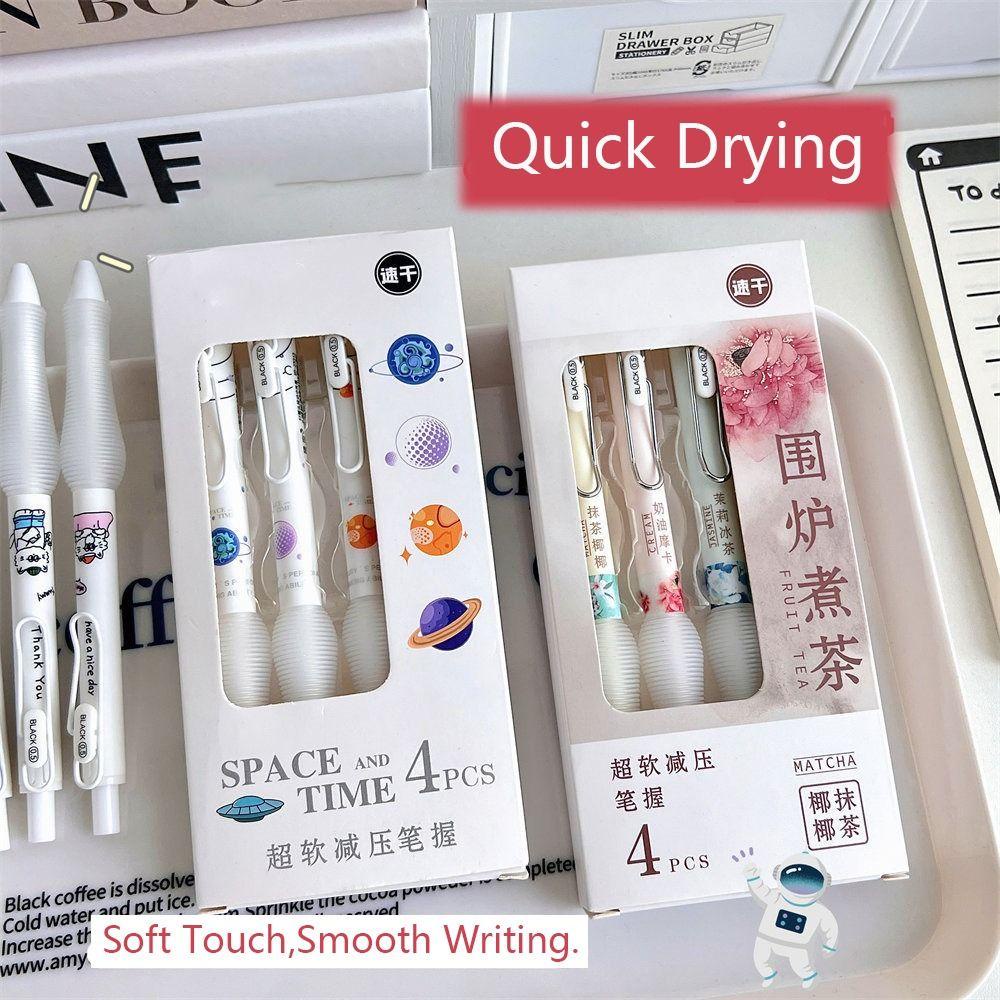 KUNHEV Set 6 Bút Bi Mực Đen Ngòi 0.5mm Chất Lượng Cao