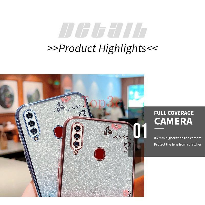 Ốp Lưng samsung a20s Ốp Điện Thoại Hình Hoa Và Bướm Xinh Xắn Cho samsung a20s HYB