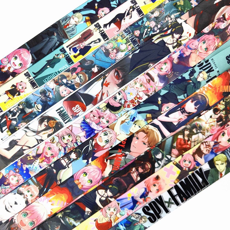 Songping Móc Khóa Có Dây Đeo Thẻ In Hình Hoạt Hình anime Gia Đình spy x Ya loid yor