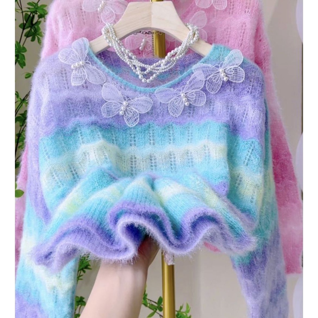 Áo sweater Dệt Kim Tay Dài Dáng Rộng Phong Cách Thời Trang Mùa Thu Mới Cho Nữ