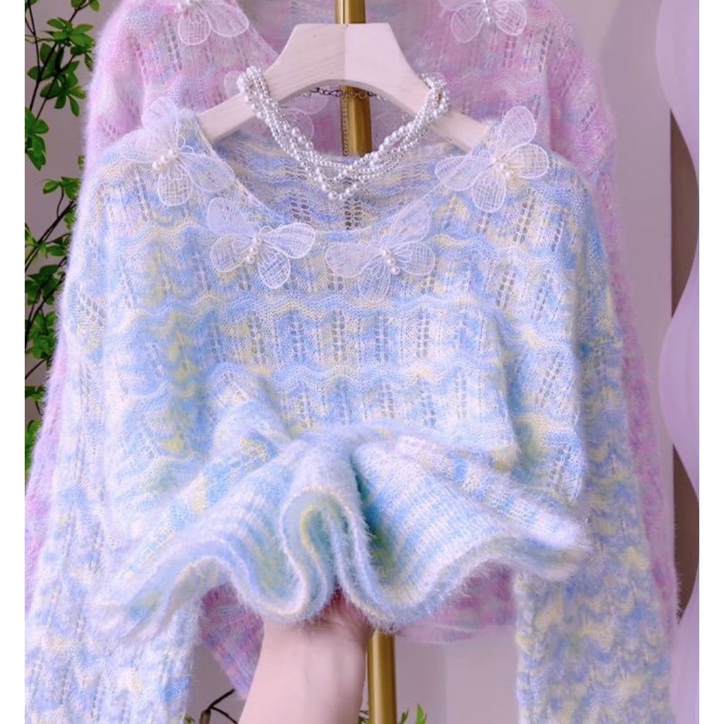Áo sweater Dệt Kim Tay Dài Dáng Rộng Phong Cách Thời Trang Mùa Thu Mới Cho Nữ