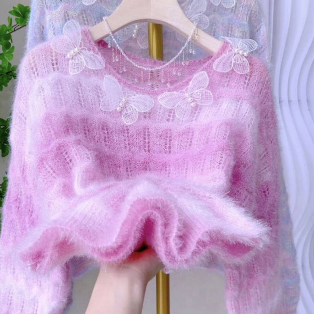 Áo sweater Dệt Kim Tay Dài Dáng Rộng Phong Cách Thời Trang Mùa Thu Mới Cho Nữ