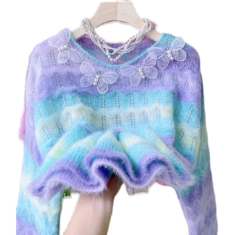 Áo sweater Dệt Kim Tay Dài Dáng Rộng Phong Cách Thời Trang Mùa Thu Mới Cho Nữ