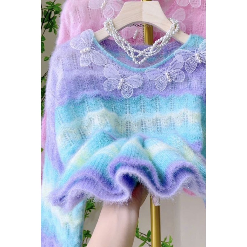 Áo sweater Dệt Kim Tay Dài Dáng Rộng Phong Cách Thời Trang Mùa Thu Mới Cho Nữ