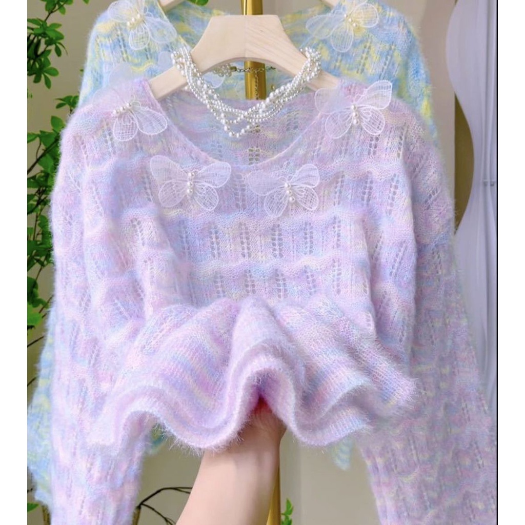 Áo sweater Dệt Kim Tay Dài Dáng Rộng Phong Cách Thời Trang Mùa Thu Mới Cho Nữ