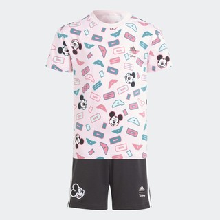 Adidas Phong cách sống Set Áo Thun Quần Short adidas x Disney Mickey Mouse Trẻ em Hồng IJ9063