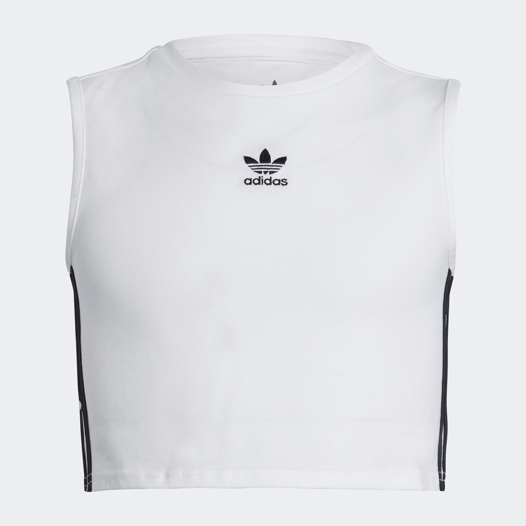 adidas Phong cách sống Áo Tank Top Lửng Adicolor Trẻ em trắng IC3129