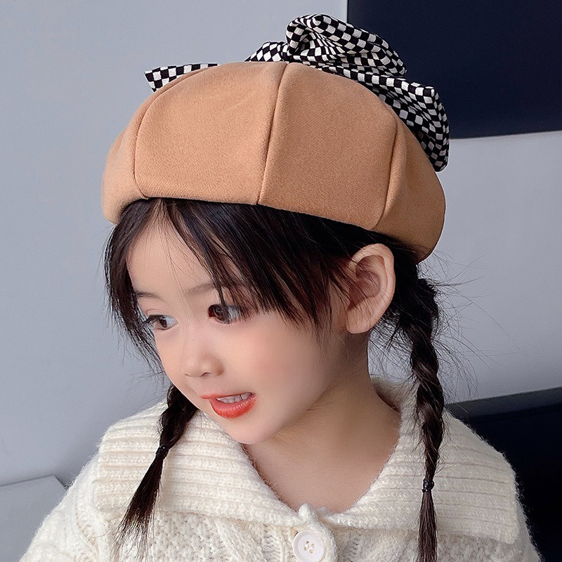 Mũ beret Thắt Nơ Phong Cách Công Chúa Mùa Thu Đông Cho Nữ
