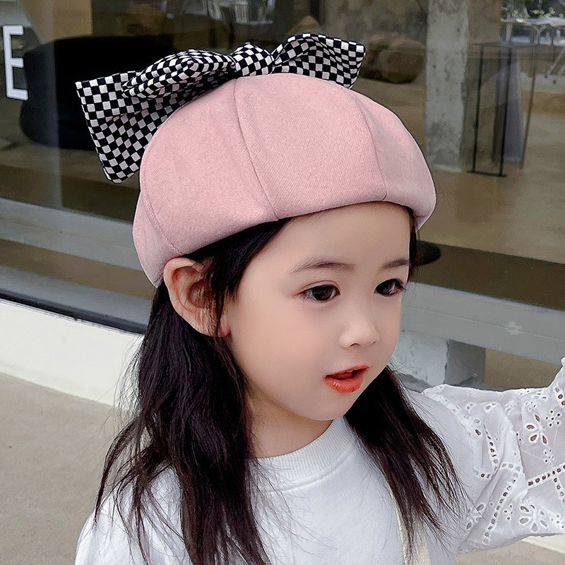 Mũ beret Thắt Nơ Phong Cách Công Chúa Mùa Thu Đông Cho Nữ