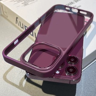 Sang Trọng Ốp Điện Thoại acrylic Trong Suốt Chống Sốc Bảo Vệ camera Cho iphone 15 14 13 12 11 pro max 14 15 plus promax