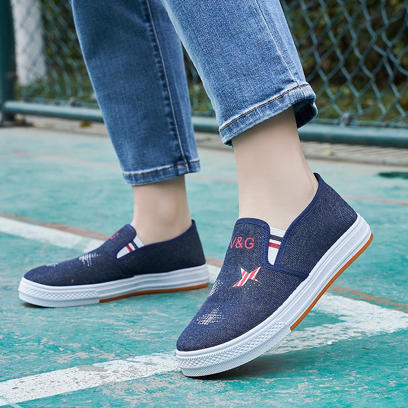 Bonnie Cathy Giày Vải denim Mềm Thoáng Khí Chống Trượt Và Mài Mòn Thời Trang Cho Nữ