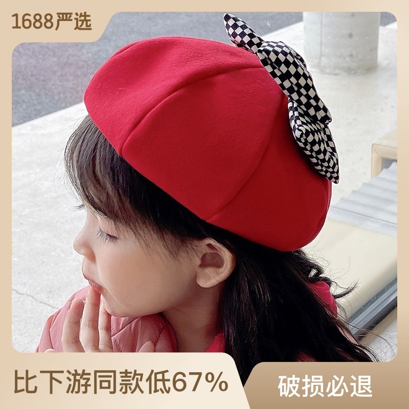 Mũ beret Thắt Nơ Phong Cách Công Chúa Mùa Thu Đông Cho Nữ