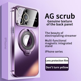  Sang Trọng Ốp Điện Thoại Có Giá Đỡ Từ Tính Bảo Vệ Ống Kính Máy Ảnh Cho iphone 14 13 12 11 pro max 14 plus 15 pro max 