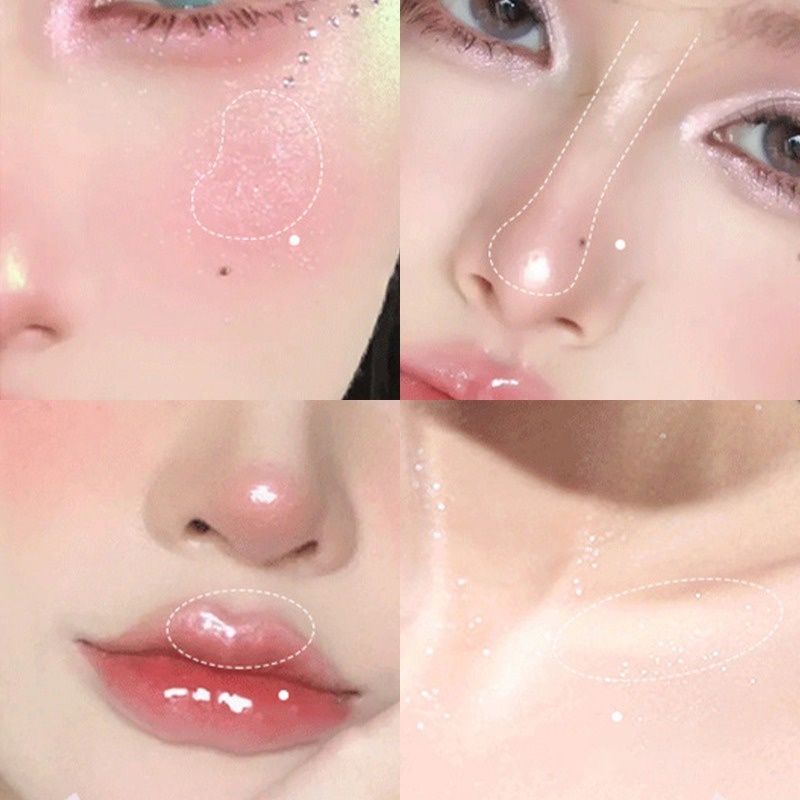 Monochrome Phấn Bắt Sáng Ánh Nhũ Kim Cương Đơn Sắc Lâu Trôi Làm Sáng Da Mặt / Cơ Thể