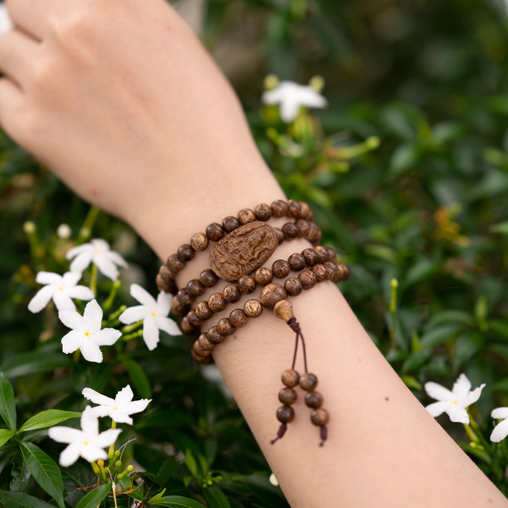 Vòng Tay Trầm Hương 108 hạt mix Bản Mệnh - Trầm Hương Yên Lộc