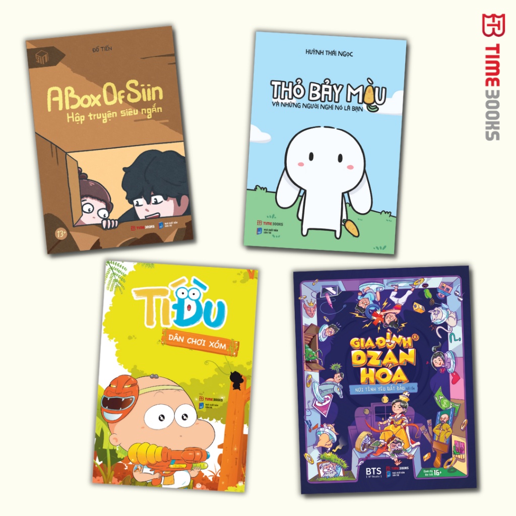 Sách Combo Thỏ Bảy Màu + A Box of Siin + Gia Đình Dzăn Hoá + Tí Đù - Bản Quyền
