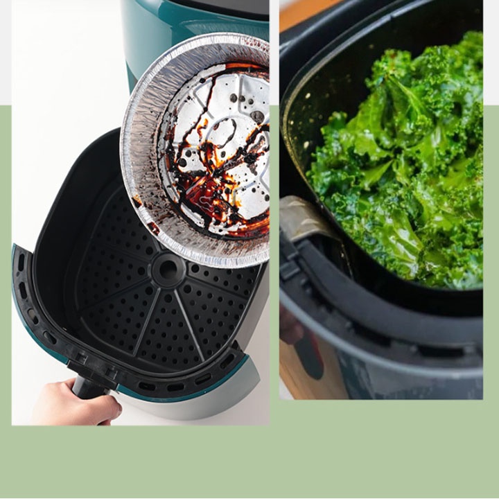 Khay giấy bạc - Đĩa lót nồi chiên không dầu 22cm