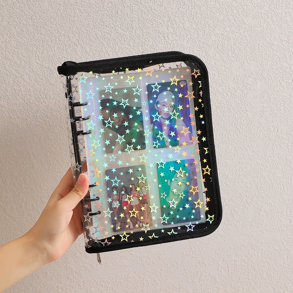 Album Đựng Thẻ idol a5 Bằng pvc laser Trong Suốt