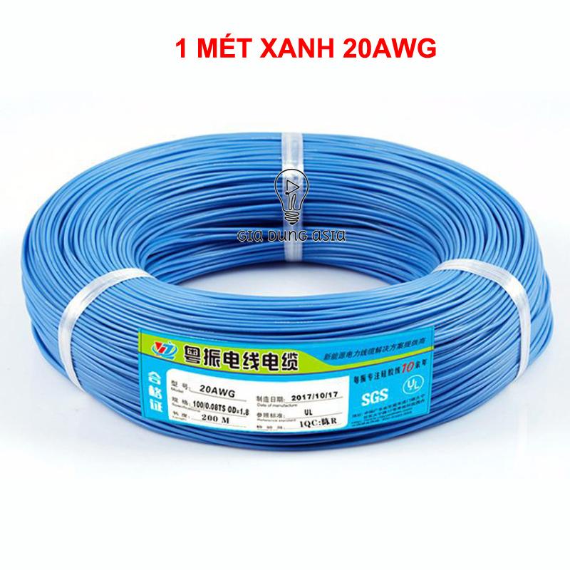 Dây điện 20AWG tiết diện 0,5mm vuông - vỏ silicon siêu bền dài 1 mét