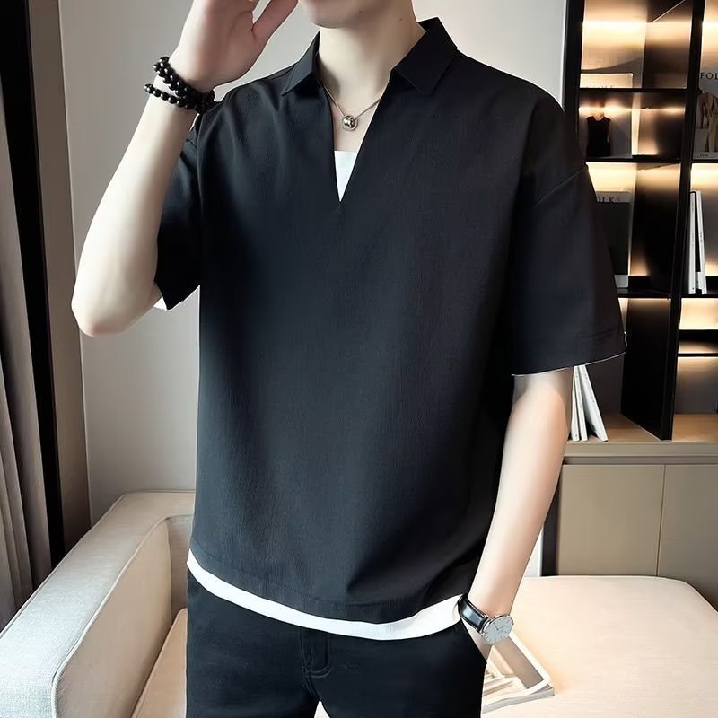 Áo phông nam ngắn tay cao cấp cotton polo Tay Lỡ Thời Trang Mùa Hè