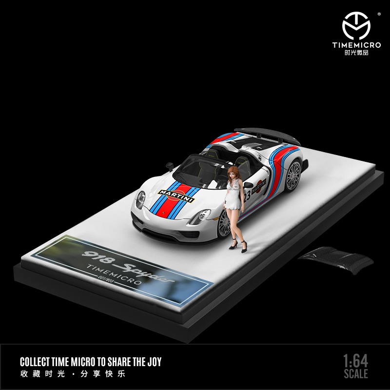 Mô Hình Xe Hơi porsche 918 martini Bằng Hợp Kim Tỉ Lệ 1: 64