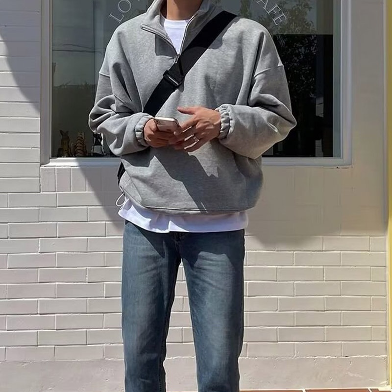 Áo Len Nam Dài Tay Cổ Tròn Thời Trang Hàn