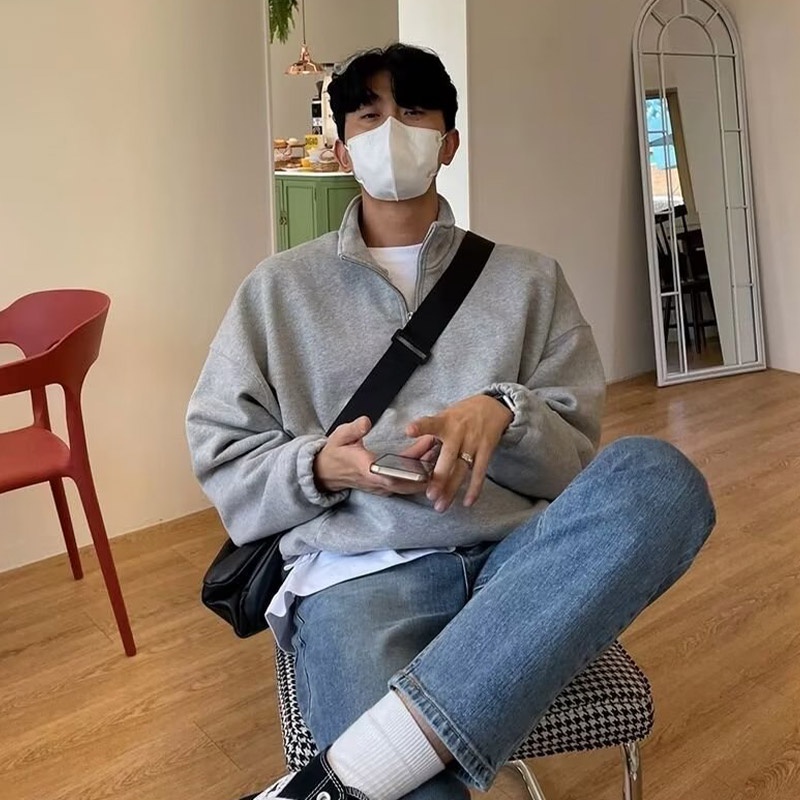 Áo Len Nam Dài Tay Cổ Tròn Thời Trang Hàn