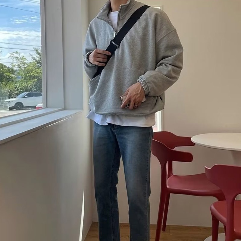 Áo Len Nam Dài Tay Cổ Tròn Thời Trang Hàn