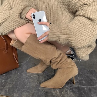 Bốt Cao Gót Mũi Nhọn Thời Trang Cá Tính