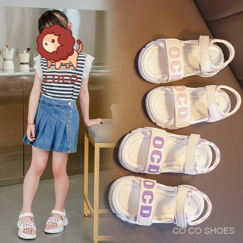 Giày Sandal Thể Thao Đế Mềm Hở Ngón Thời Trang Mùa Hè 2023 Dành Cho Bé Gái