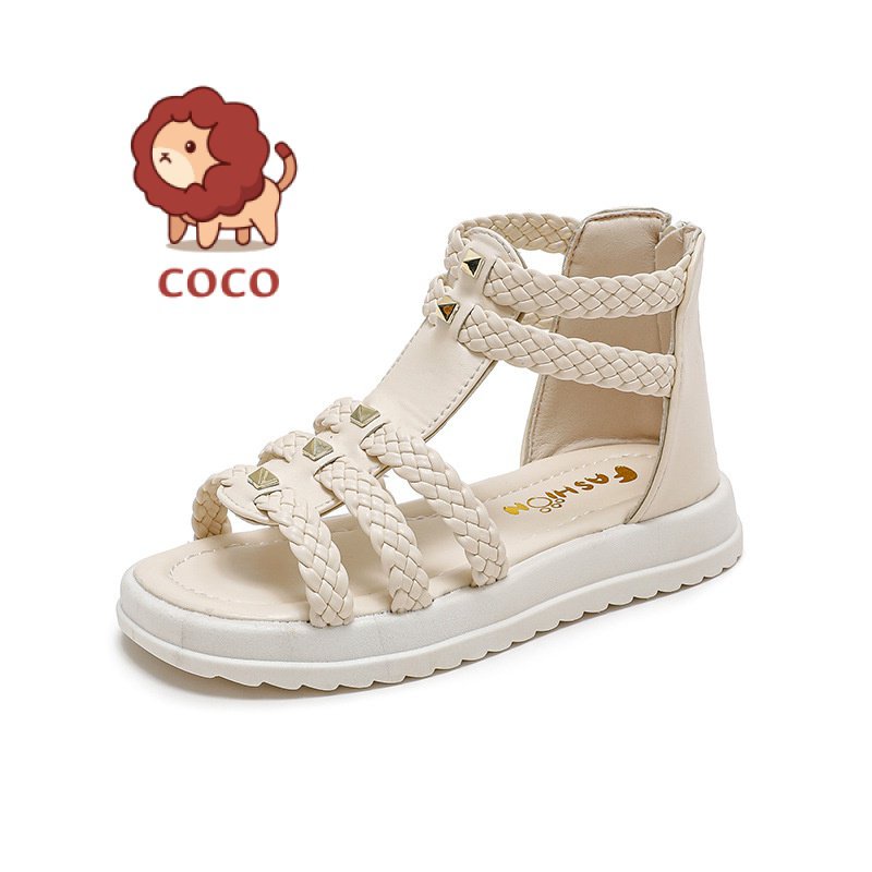 Giày Sandal Công Chúa Mùa Hè 2023 Đế Mềm Hở Ngón Cỡ Lớn Phong Cách La Mã Thời Trang Cho Bé Gái