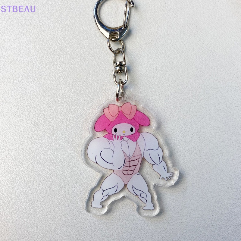 Móc Khóa Hoạt Hình sanrio Cơ Bắp hello kitty kawaii Tập Thể Dục macho my melody Girl mme