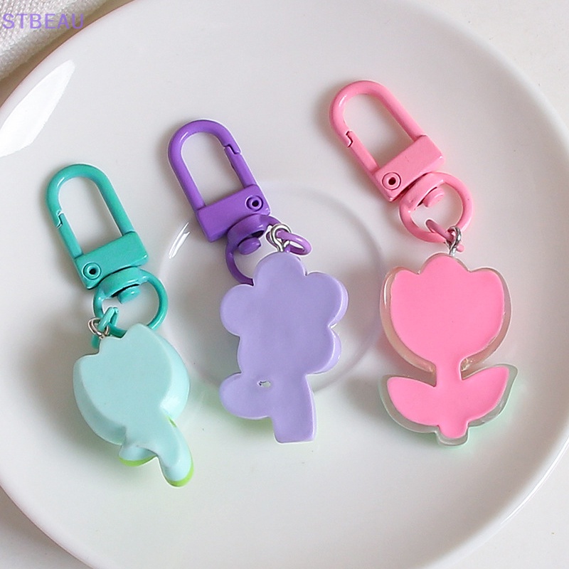 Móc Khóa Trang Trí Túi Xách Tai Nghe Xe Hơi Hình Hoa tulip Màu Kẹo Phong Cách Hàn Quốc Thời Trang mme