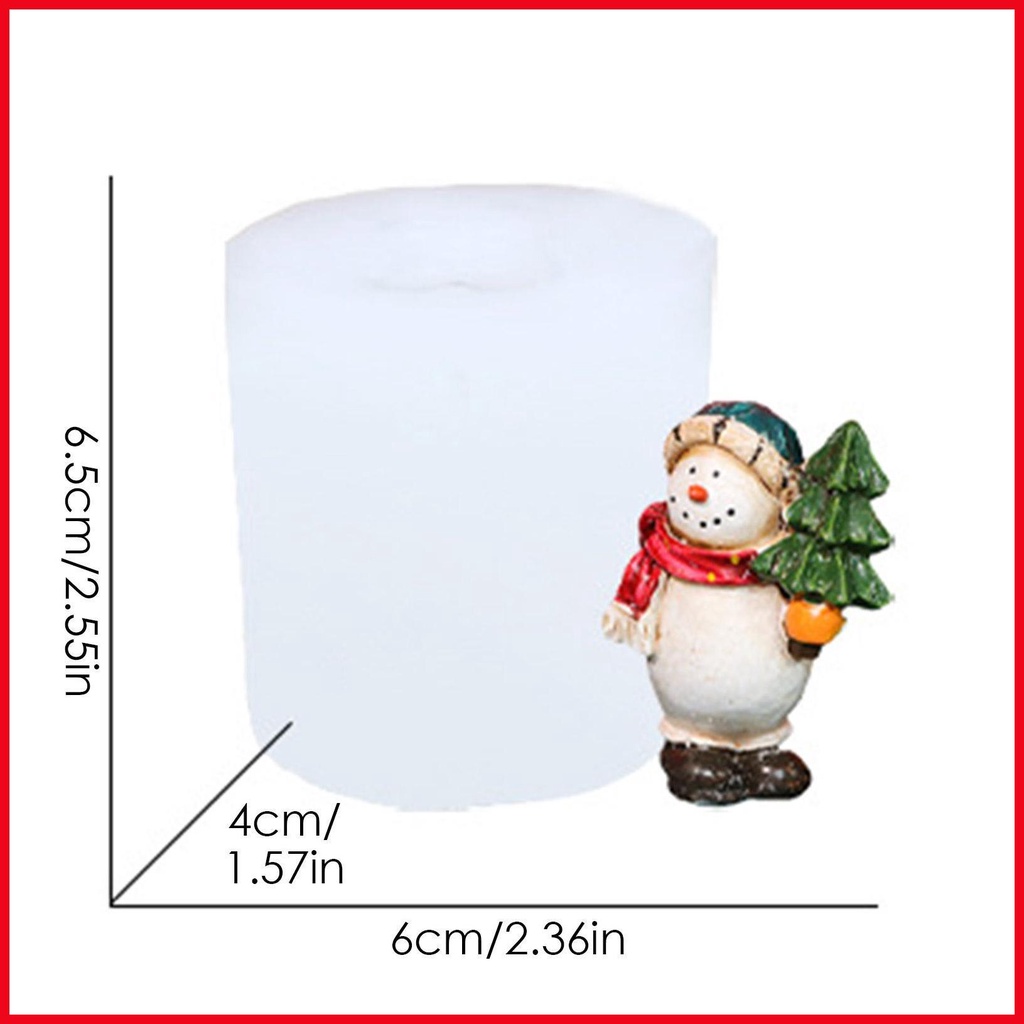 Khuôn Silicon Làm Bánh Giáng Sinh Hình Người Tuyết 3d diy