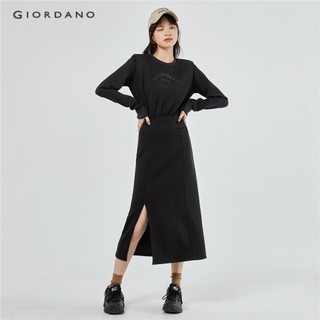 Đầm GIORDANO 05463689 vai vuông in họa tiết thời trang dành cho nữ