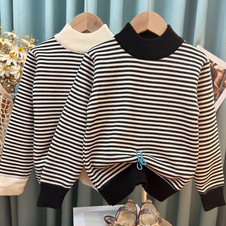 Áo sweater Dệt Kim Lót Nhung Thời Trang Thu Đông Cho Bé Trai