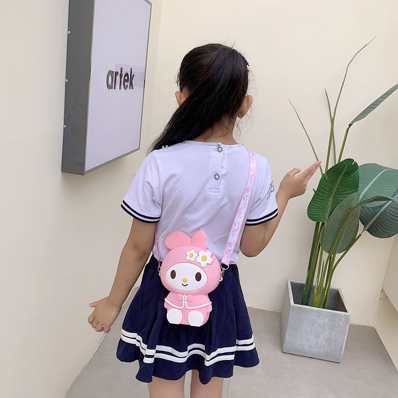Silicone Túi Đeo Chéo mini Bằng Silicon Họa Tiết Hoạt Hình Dễ Thương Cho Bé Gái b62f