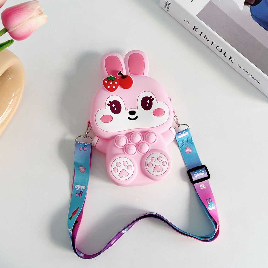 Mới Túi Đeo Chéo Vai Đựng Tiền Xu Bằng Silicon Dễ Thương Cho Bé