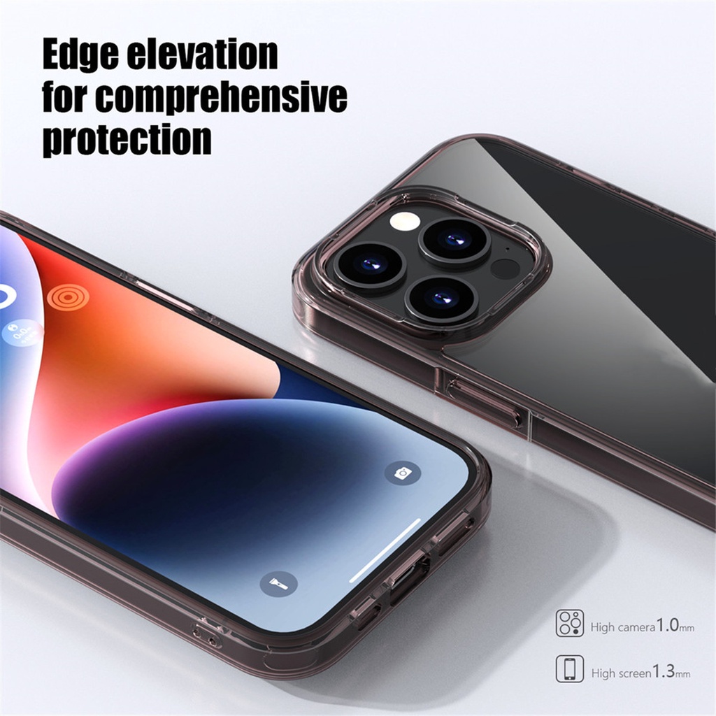 Sang Trọng Ốp Điện Thoại Cứng Trong Suốt Siêu Mỏng Chống Sốc Cho iphone 14 13 12 15 pro max 15 plus
