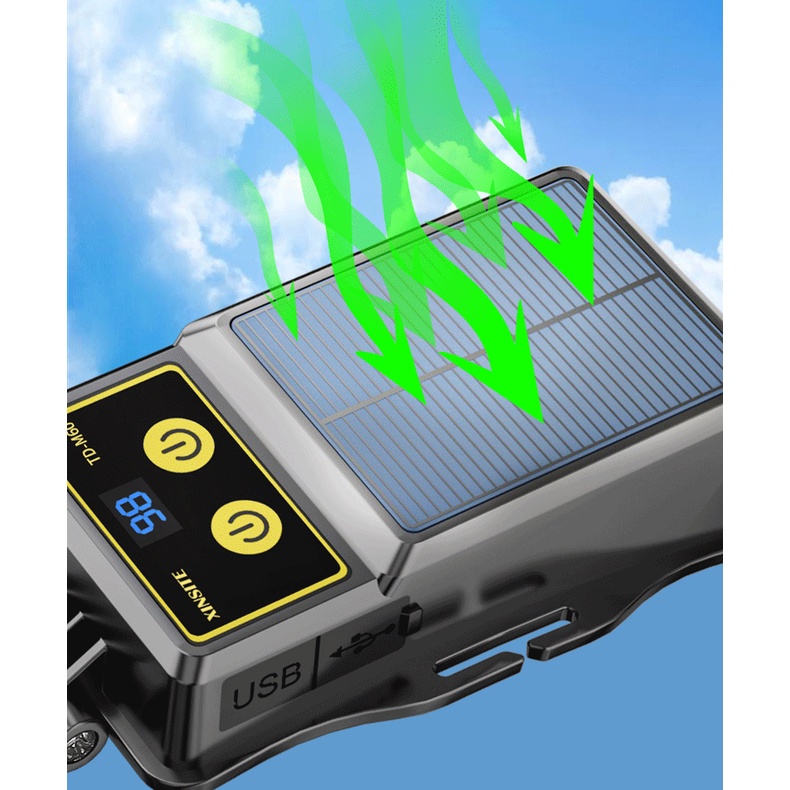 Đèn Pin Năng Lượng Mặt Trời Siêu Sáng Siêu Bền Tiện Dụng Cho Hoạt Động Ngoài Trời