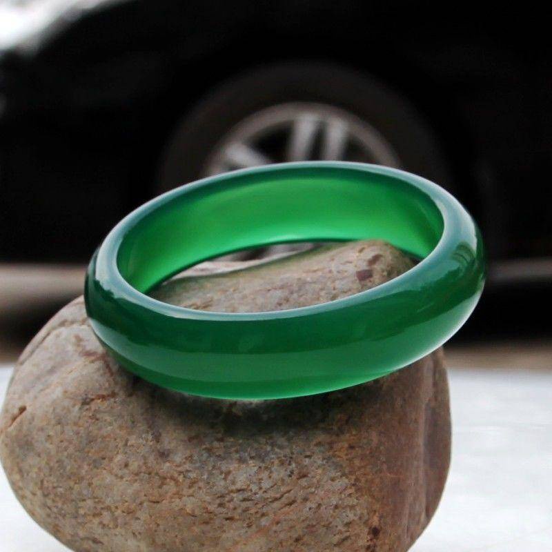 Vòng Tay Đá Mã Não Tự Nhiên Màu Xanh Lá Dành Cho Nữ