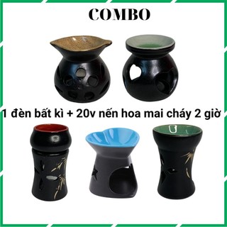 Đèn xông tinh dầu + 20 viên nến tealight hoa mai cháy 2h đẹp giá rẻ - Better Life