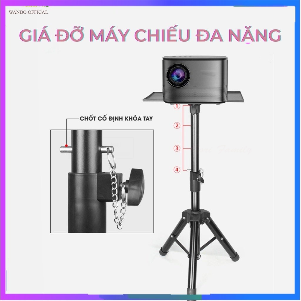 Giá đỡ máy chiếu WANBO - KAW đa năng, tiện dụng, chịu lực cao, phù hợp với mọi loại máy chiếu