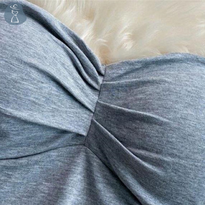 Áo Hai Dây Mùa Hè Màu Trơn Có Đệm Ngực Gợi Cảm Cho Nữ