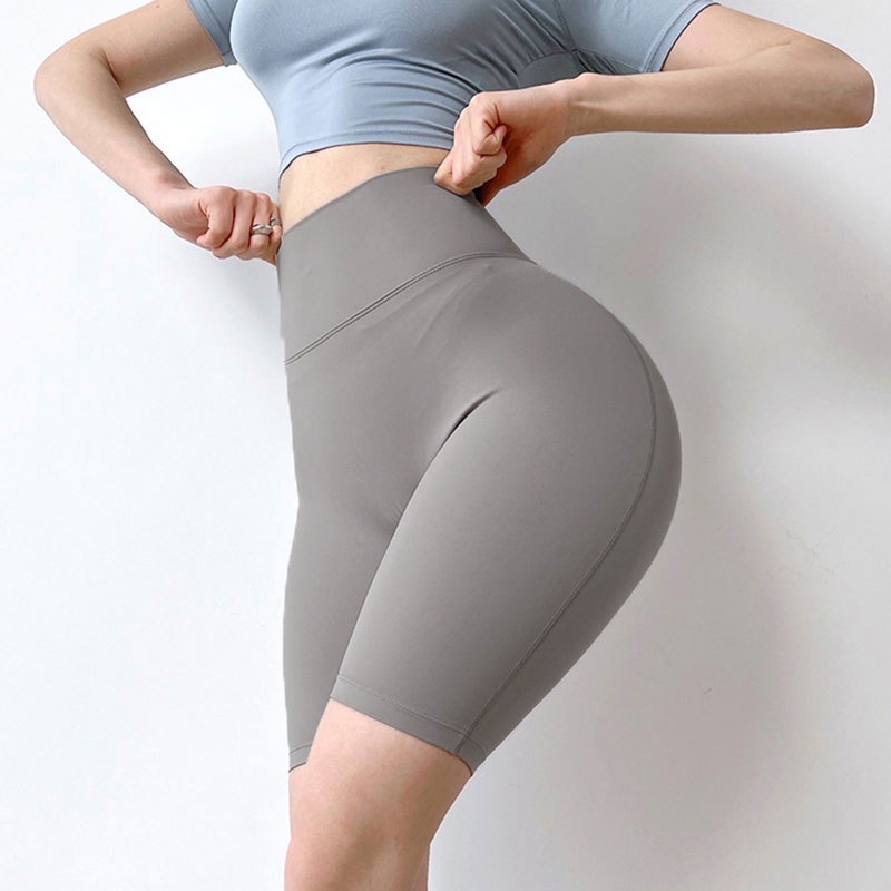 Deukio Quần Short Thể Thao Lưng Cao Co Giãn Khô Thoáng Nhanh Thời Trang Cho Nữ