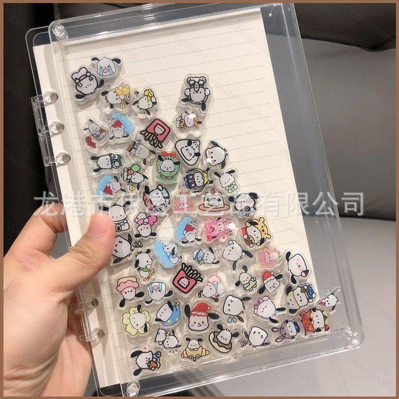 Aki sanrio Sổ Tay a5 a7 Bìa acrylic Trong Suốt Họa Tiết shin-chan Dễ Thương diy