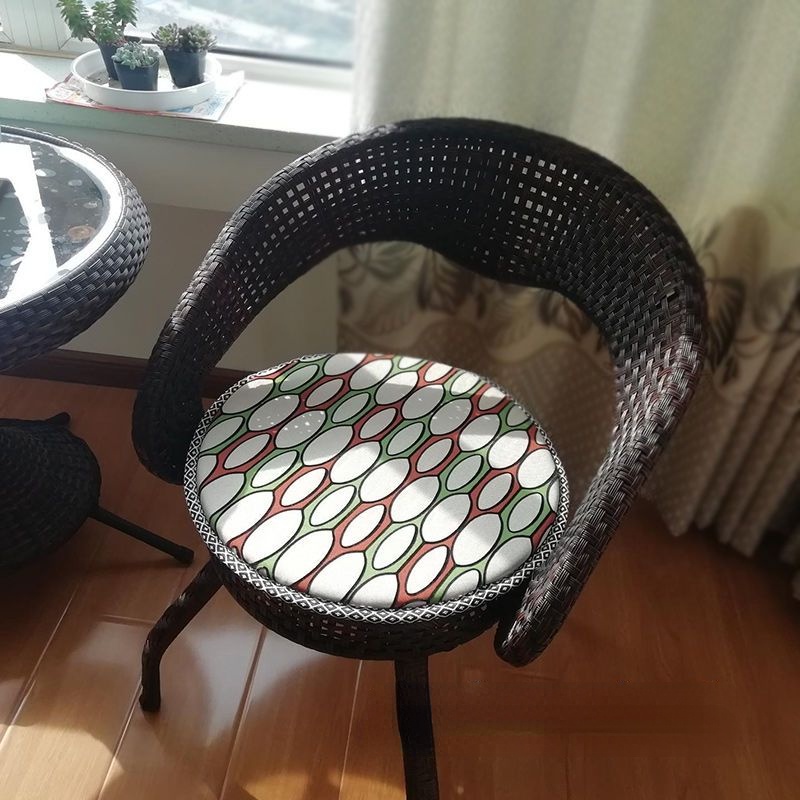 Đệm Mây Lót Ghế Ngồi Hình Tròn Bằng Vải Co Giãn Thoáng Khí Chống Trượt