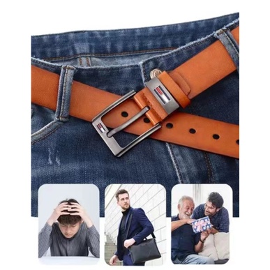 Thắt Lưng Da pu Khóa Vuông Bằng Hợp Kim Thời Trang Thu Đông 2023 Cho Nam