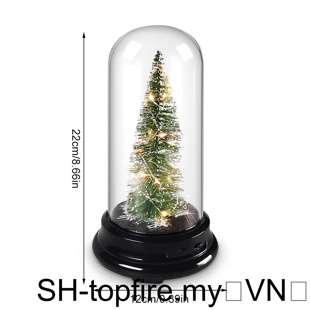 Cây Thông Giáng Sinh Để Bàn Có Đèn led Chạy Bằng Pin